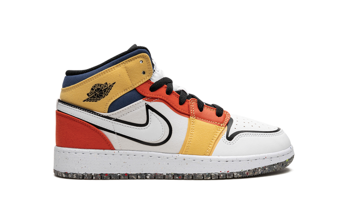 AIR JORDAN 1 MID SE MULTI COLOUR CANVAS GS