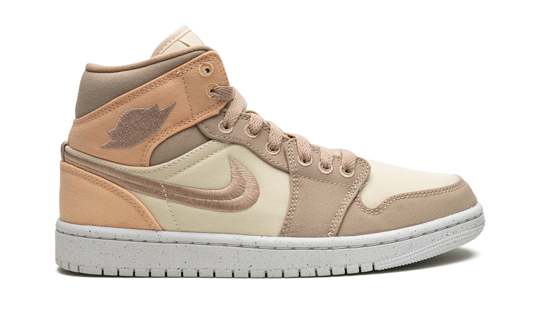 AIR JORDAN 1 MID SE MUSLIN CANVAS WOMENS