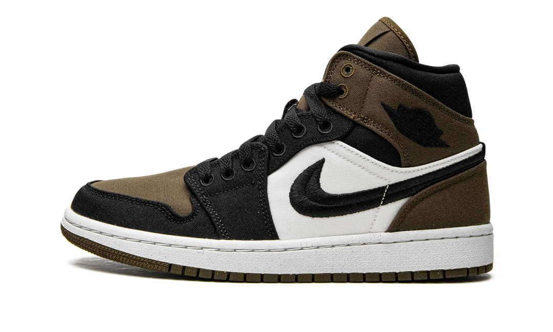 AIR JORDAN 1 MID SE OLIVE TOE WOMENS
