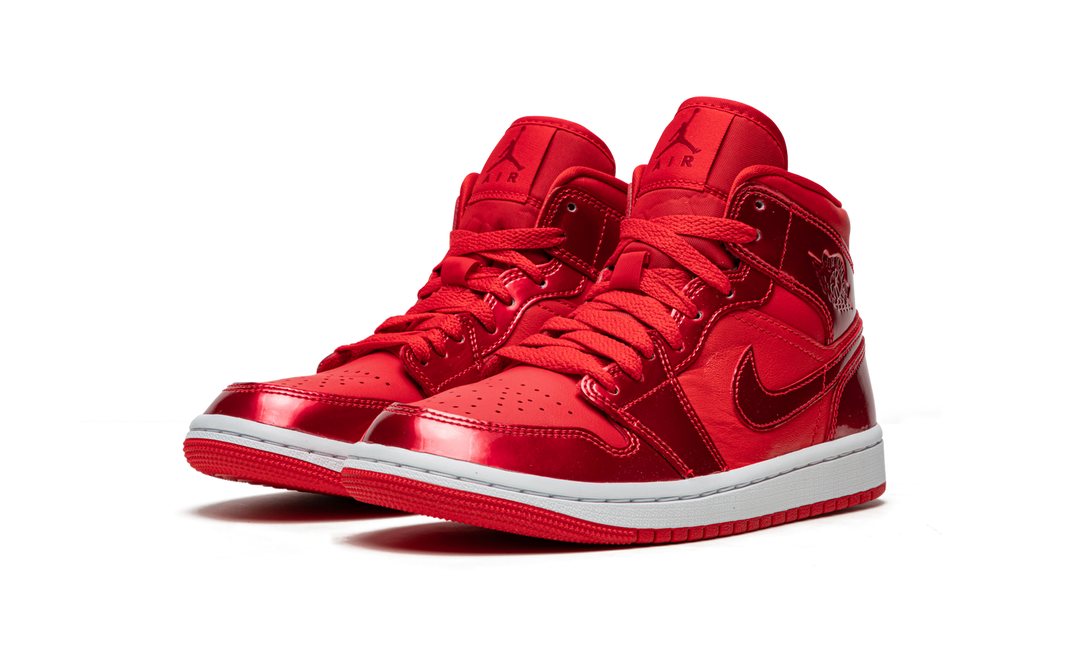 AIR JORDAN 1 MID SE RED POMEGRANATE WOMENS