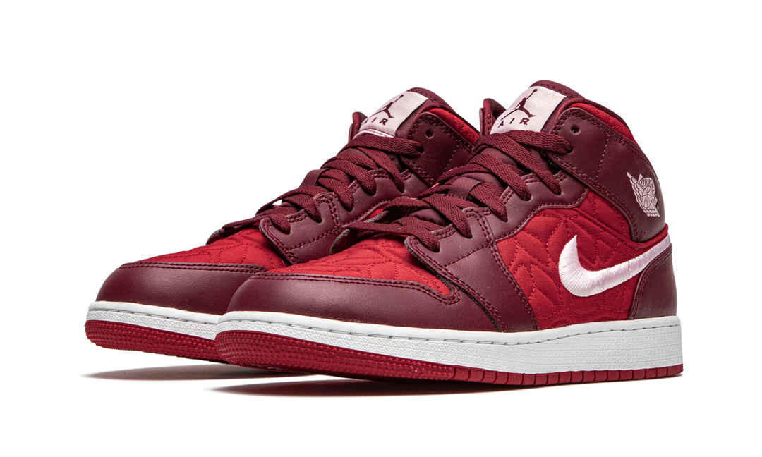 AIR JORDAN 1 MID SE RED QUILT GS
