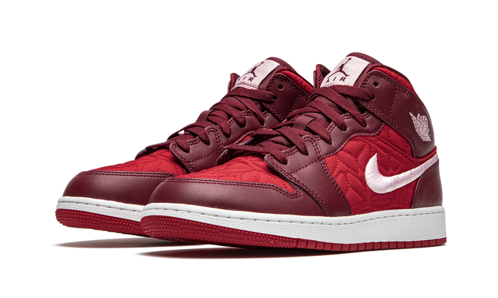 AIR JORDAN 1 MID SE RED QUILT GS