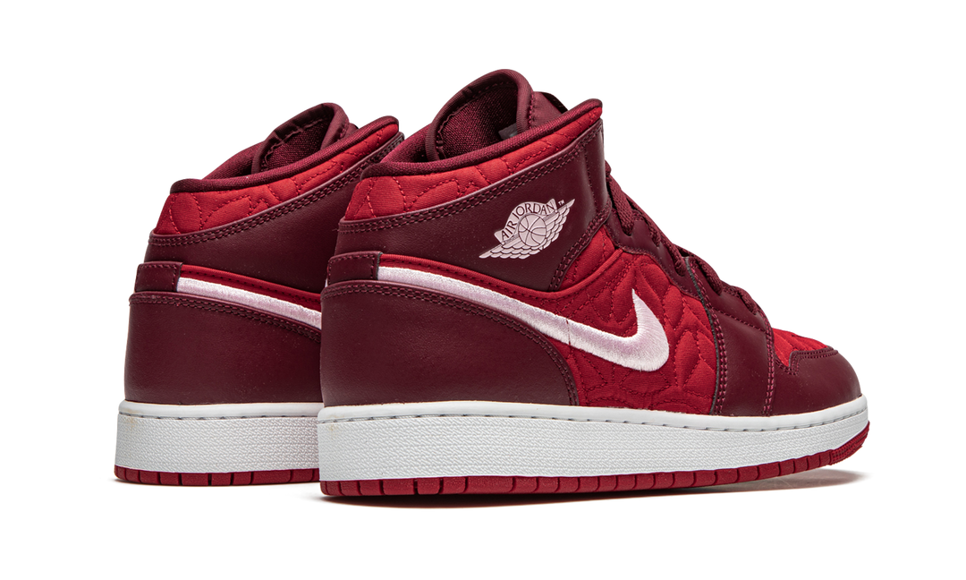 AIR JORDAN 1 MID SE RED QUILT GS