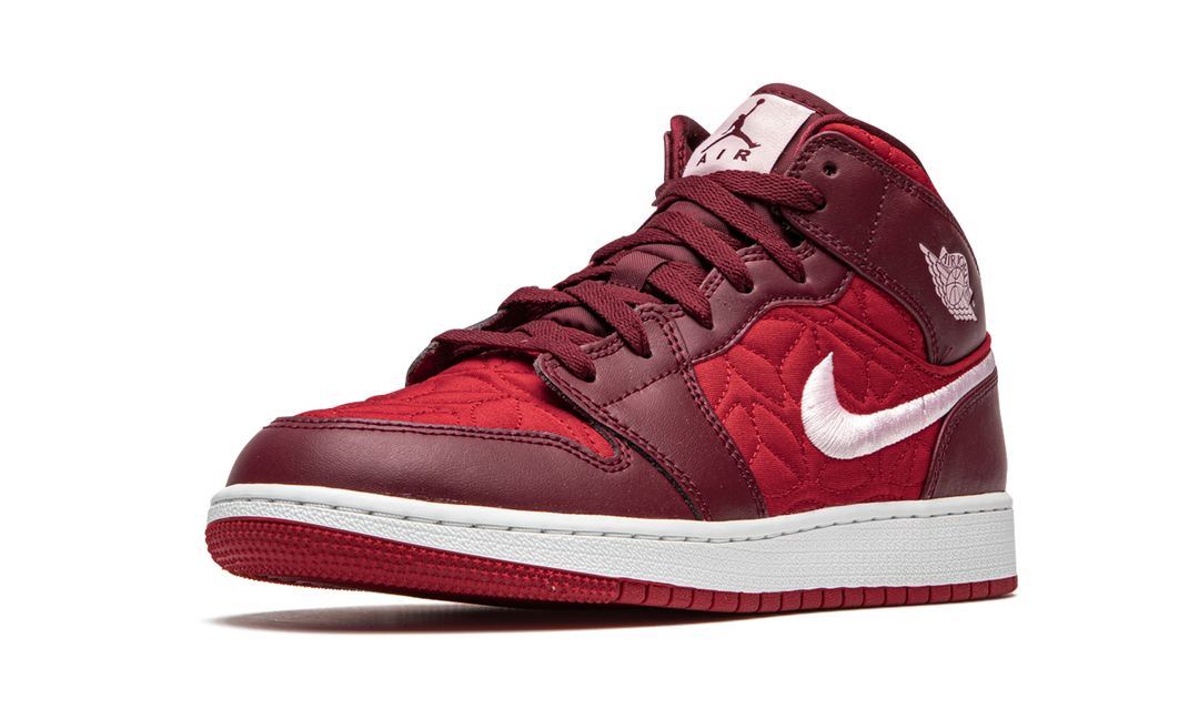 AIR JORDAN 1 MID SE RED QUILT GS