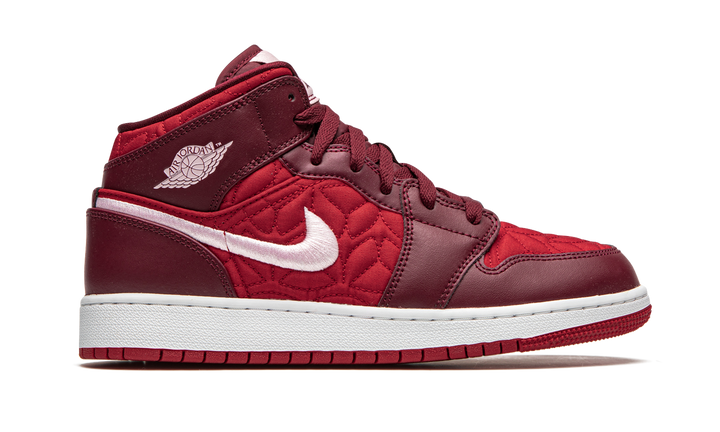 AIR JORDAN 1 MID SE RED QUILT GS