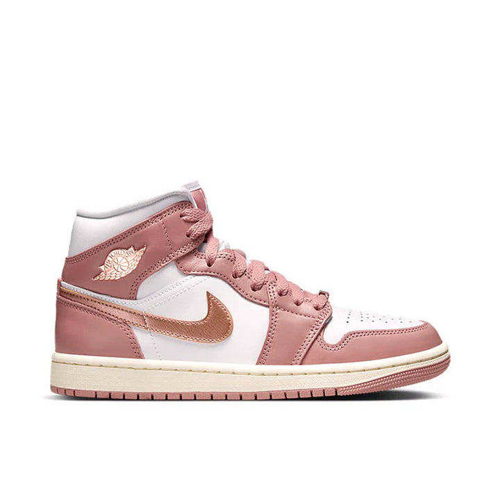AIR JORDAN 1 MID SE RED STARDUST WOMENS — Stock 