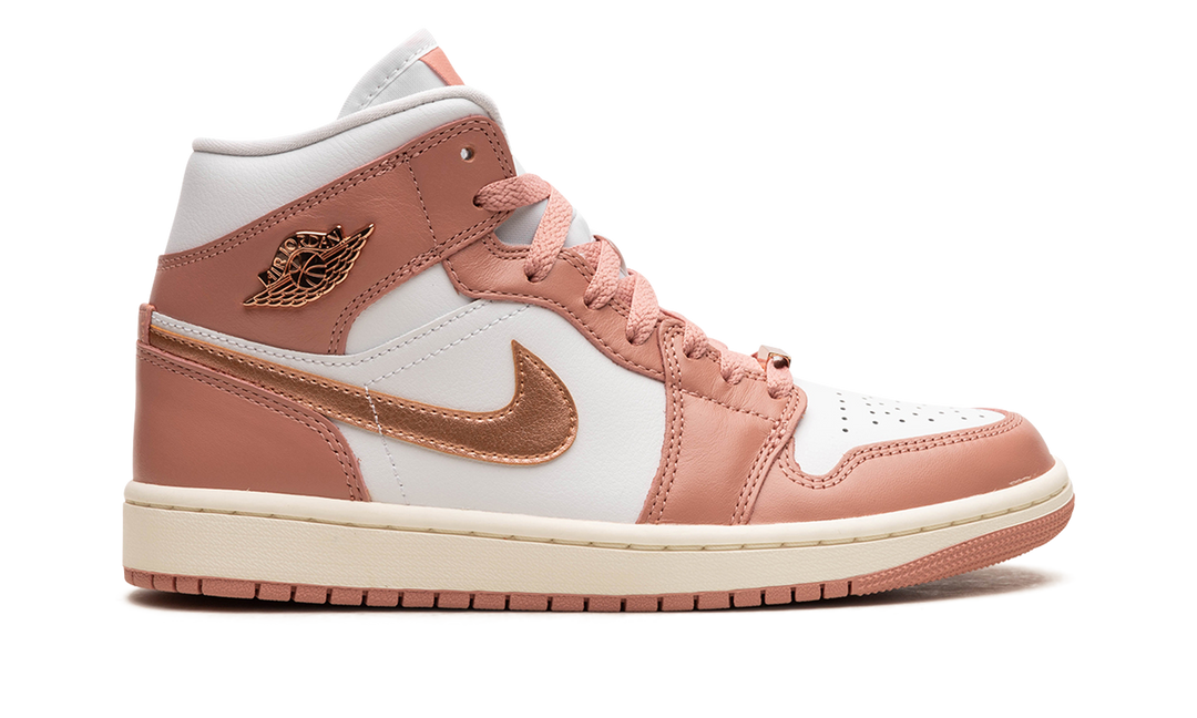 AIR JORDAN 1 MID SE RED STARDUST WOMENS — Stock 
