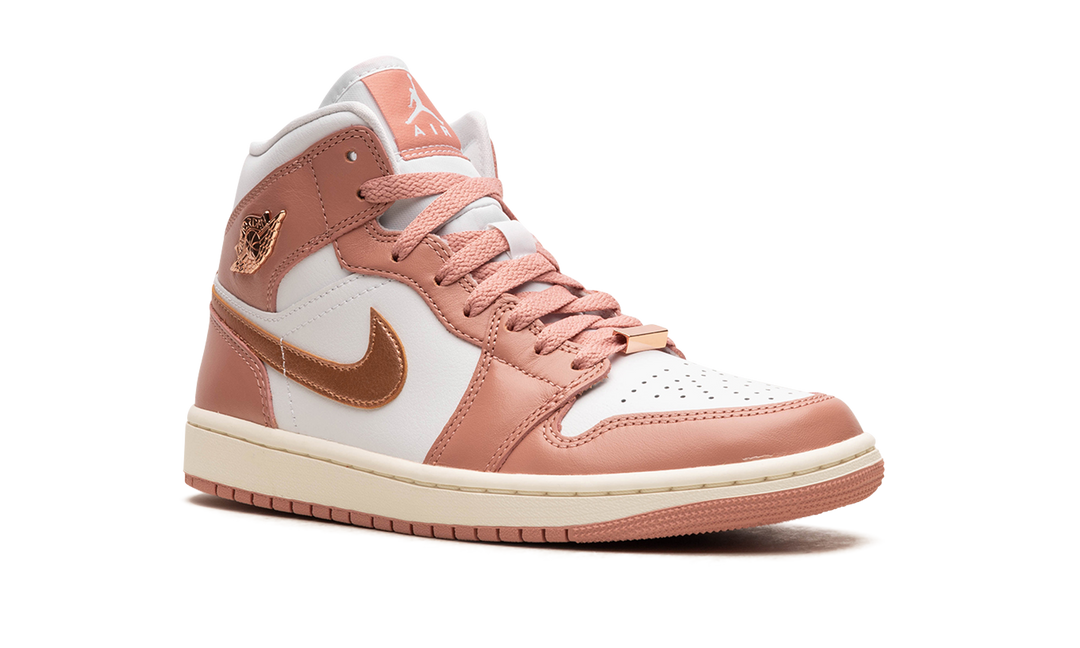 AIR JORDAN 1 MID SE RED STARDUST WOMENS — Stock 
