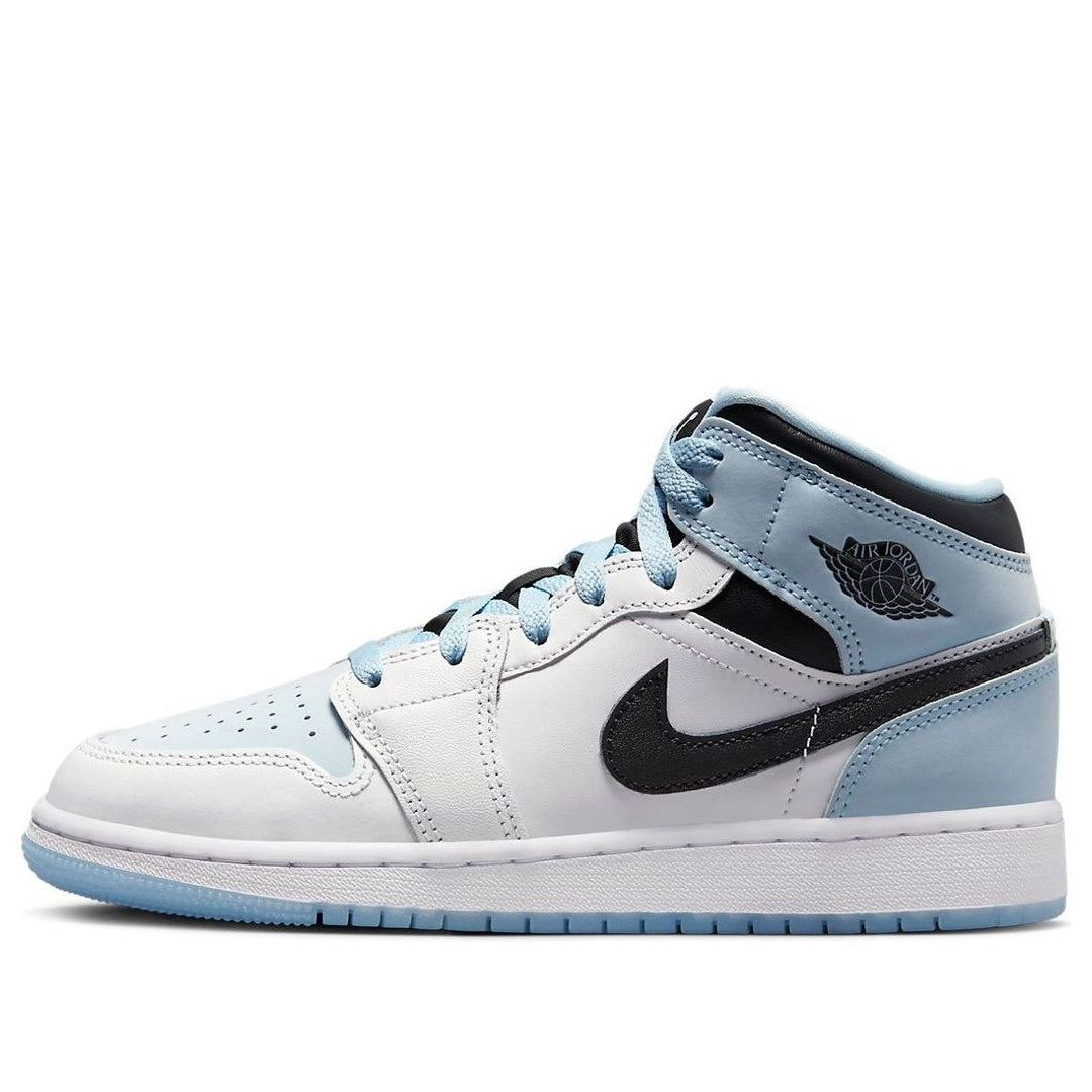 AIR JORDAN 1 MID SE WHITE ICE BLUE GS