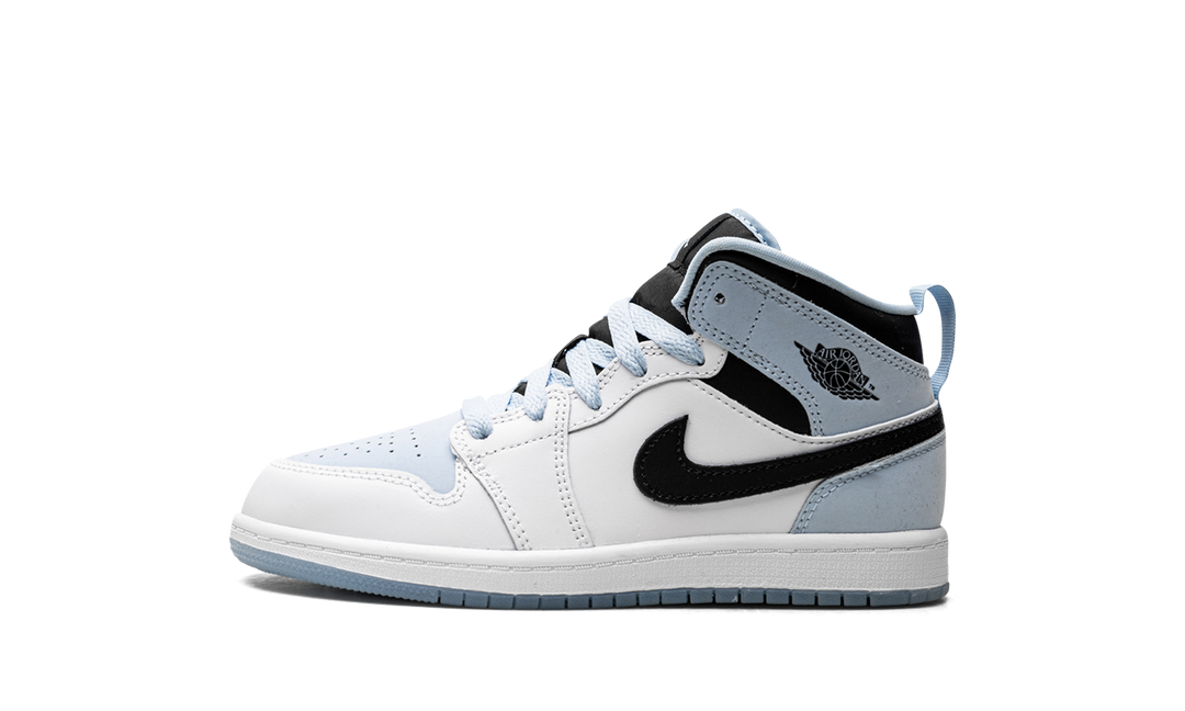 AIR JORDAN 1 MID SE WHITE ICE BLUE PS