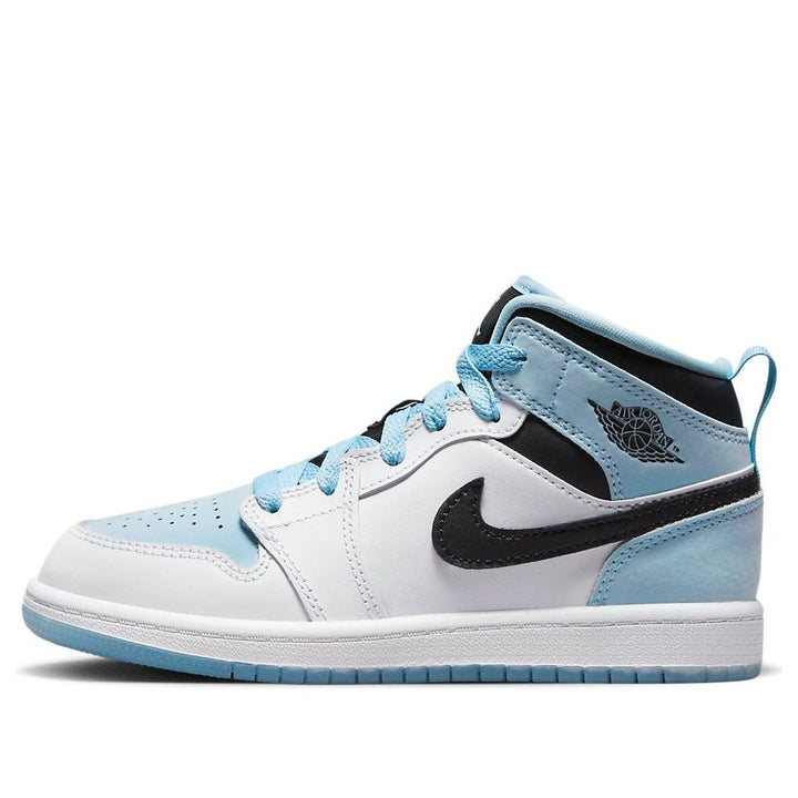 AIR JORDAN 1 MID SE WHITE ICE BLUE PS