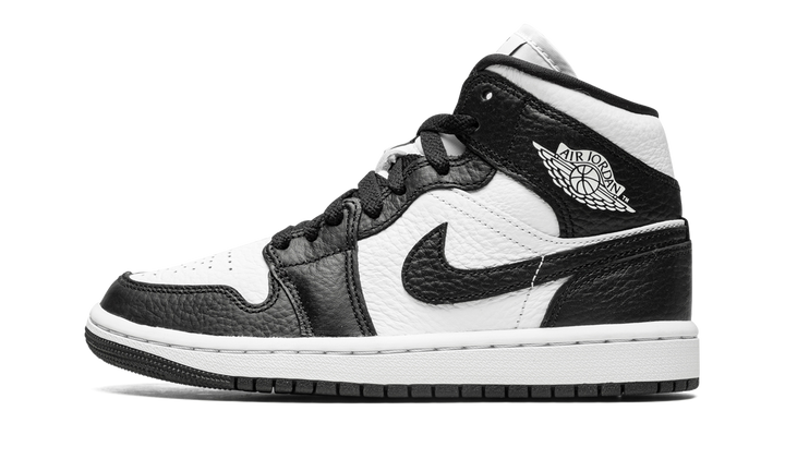 AIR JORDAN 1 MID SPLIT BLACK WHITE WOMENS TWO TONE