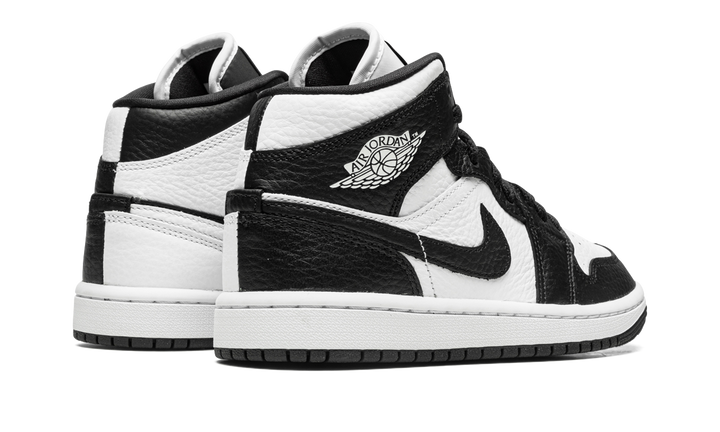 AIR JORDAN 1 MID SPLIT BLACK WHITE WOMENS TWO TONE