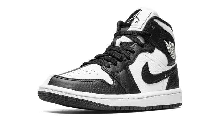AIR JORDAN 1 MID SPLIT BLACK WHITE WOMENS TWO TONE