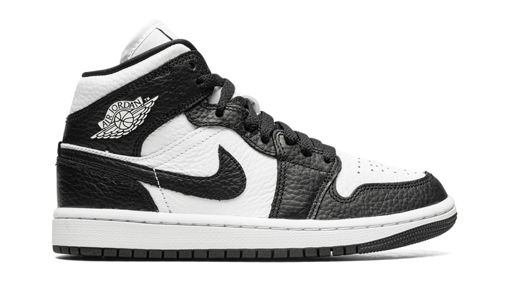 AIR JORDAN 1 MID SPLIT BLACK WHITE WOMENS TWO TONE