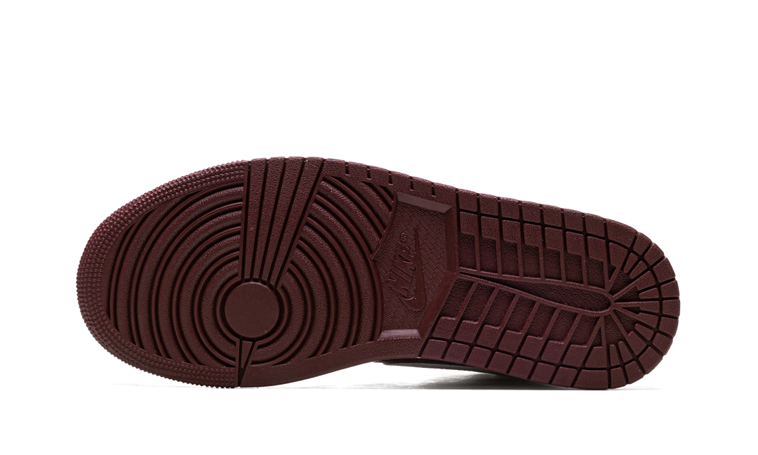 AIR JORDAN 1 MID SPLIT CREAM MAROON WOMENS
