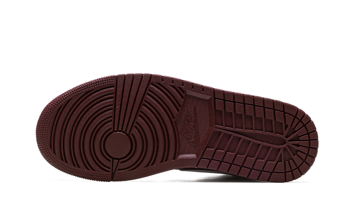 AIR JORDAN 1 MID SPLIT CREAM MAROON WOMENS
