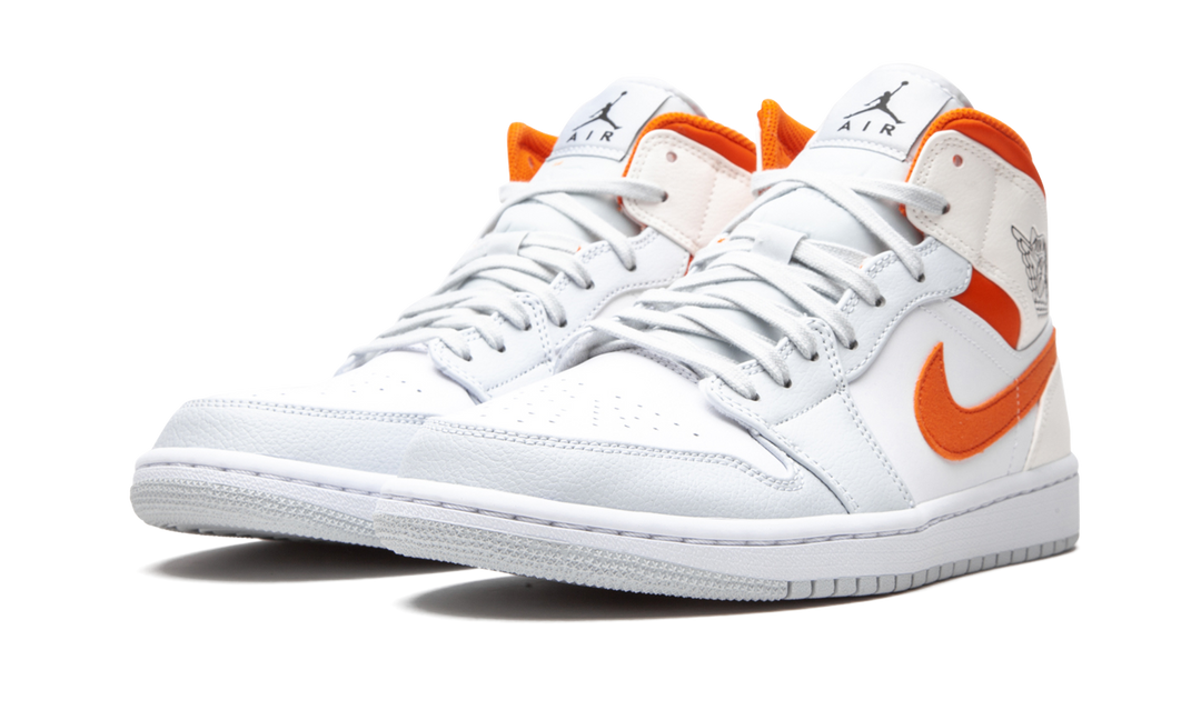 AIR JORDAN 1 MID STARFISH PURE PLATINUM