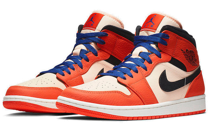 AIR JORDAN 1 MID TEAM ORANGE BLACK