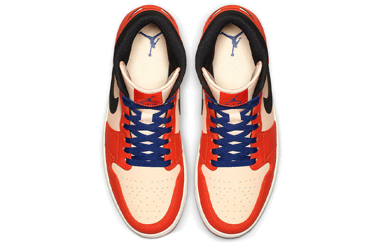 AIR JORDAN 1 MID TEAM ORANGE BLACK