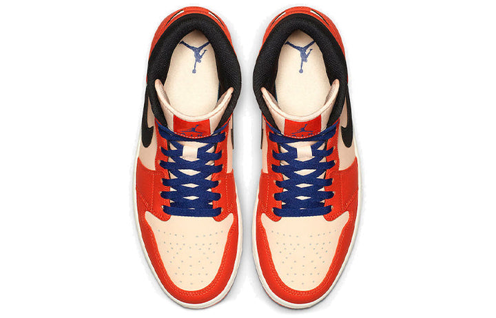 AIR JORDAN 1 MID TEAM ORANGE BLACK