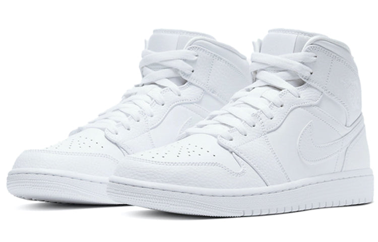 AIR JORDAN 1 MID TRIPLE WHITE 2.0 2020
