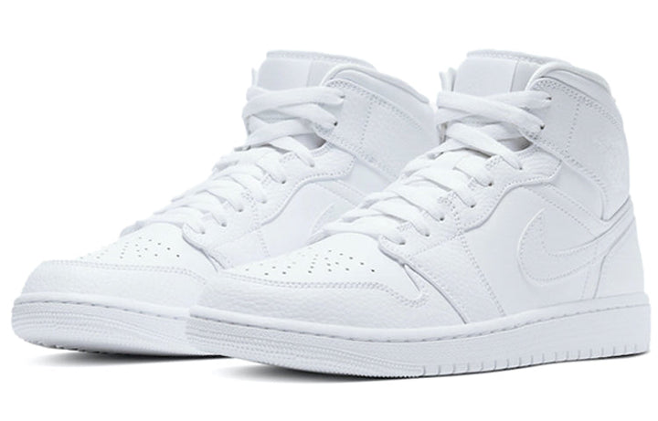 AIR JORDAN 1 MID TRIPLE WHITE 2.0 2020