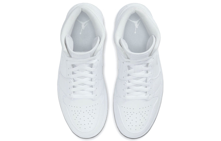 AIR JORDAN 1 MID TRIPLE WHITE 2.0 2020