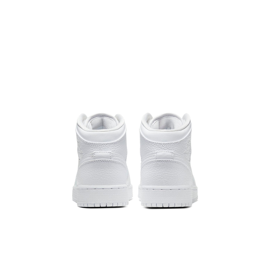 AIR JORDAN 1 MID TRIPLE WHITE GS