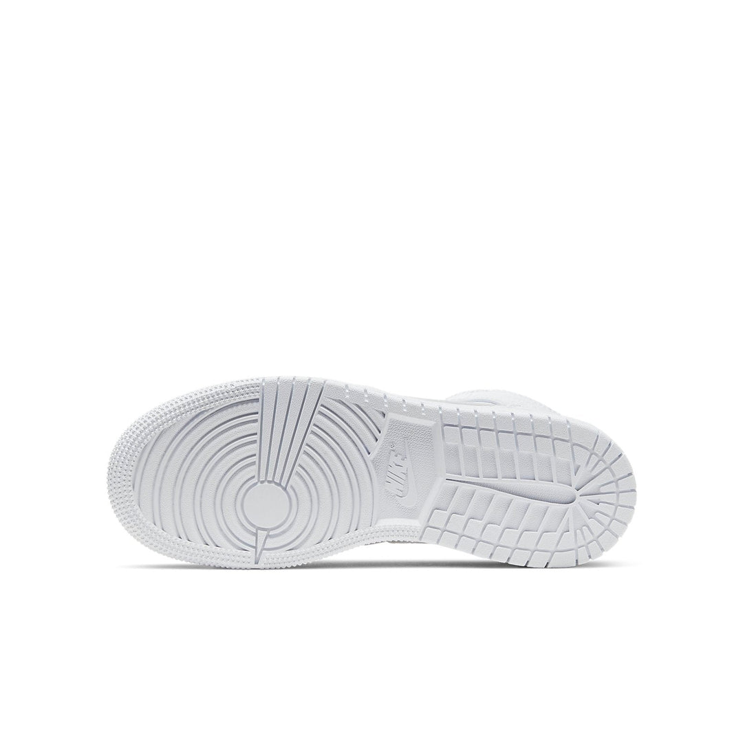 AIR JORDAN 1 MID TRIPLE WHITE GS