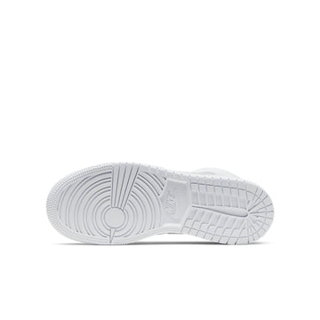 AIR JORDAN 1 MID TRIPLE WHITE GS — Stock