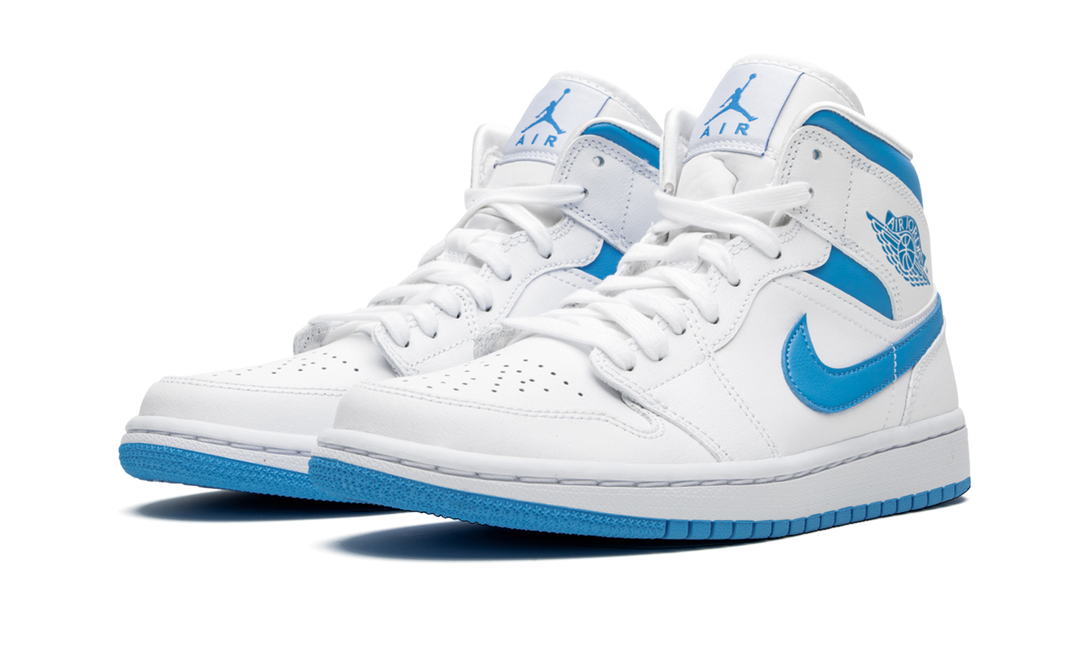 AIR JORDAN 1 MID UNC BLUE WOMENS