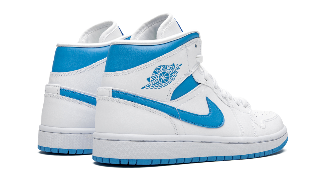 AIR JORDAN 1 MID UNC BLUE WOMENS