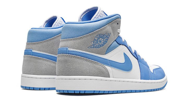 AIR JORDAN 1 MID UNIVERSITY BLUE GREY — Stock 
