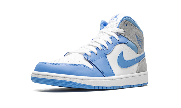 AIR JORDAN 1 MID UNIVERSITY BLUE GREY — Stock 
