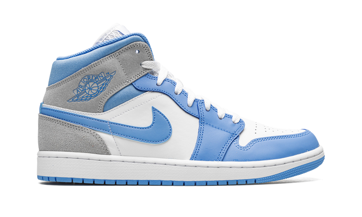 AIR JORDAN 1 MID UNIVERSITY BLUE GREY — Stock 