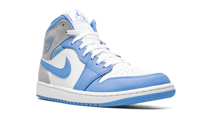 AIR JORDAN 1 MID UNIVERSITY BLUE GREY — Stock 