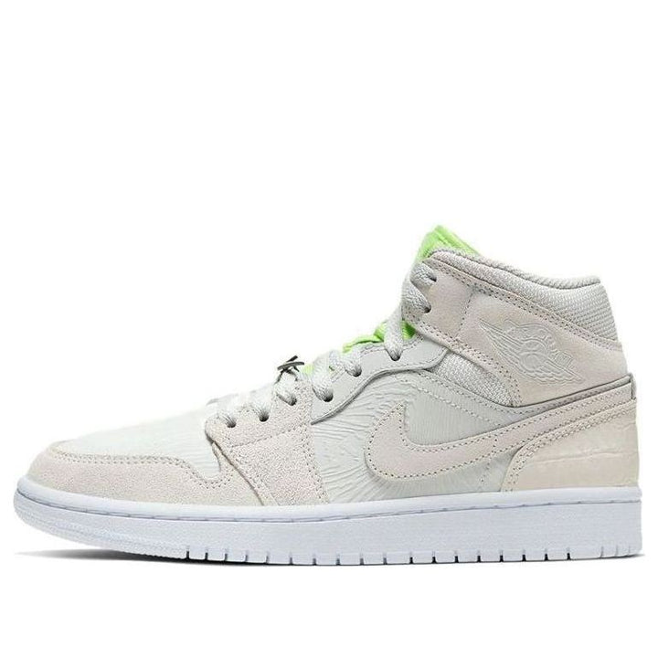 AIR JORDAN 1 MID VAST GREY GHOST GREEN WOMENS
