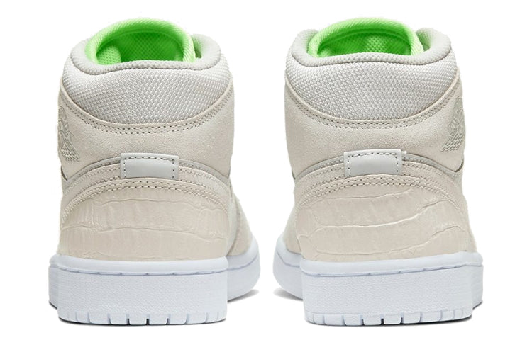 AIR JORDAN 1 MID VAST GREY GHOST GREEN WOMENS