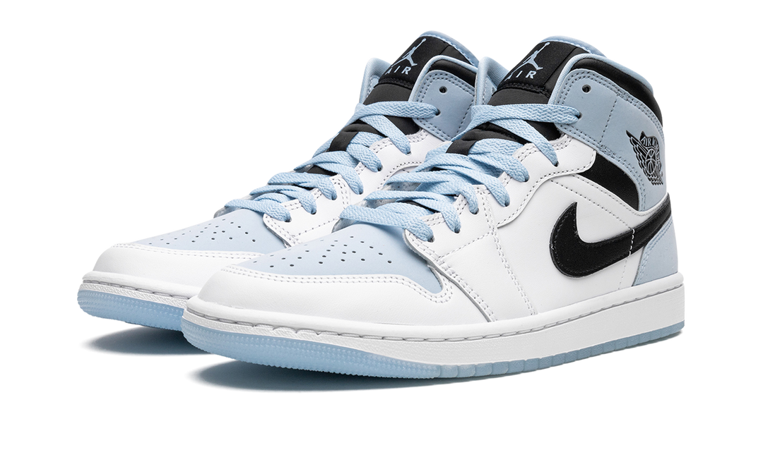 AIR JORDAN 1 MID WHITE BLACK BLUE