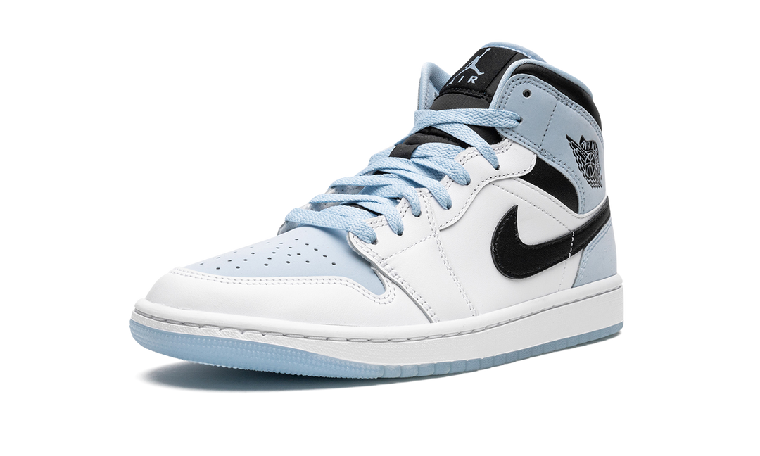 AIR JORDAN 1 MID WHITE BLACK BLUE