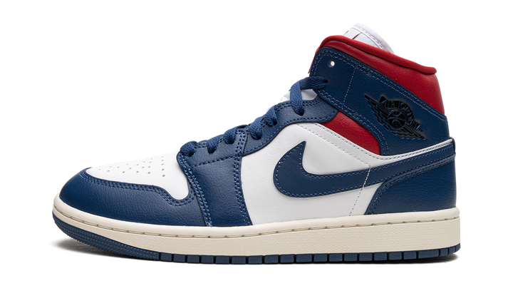 AIR JORDAN 1 MID WHITE FRENCH BLUE RED