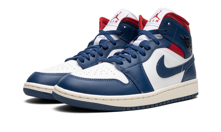 AIR JORDAN 1 MID WHITE FRENCH BLUE RED