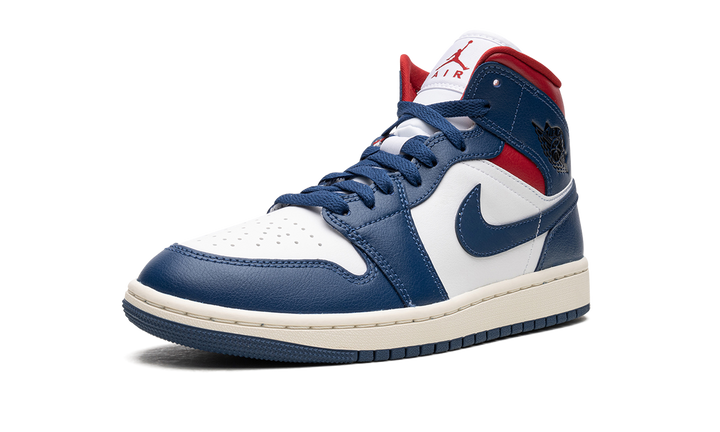 AIR JORDAN 1 MID WHITE FRENCH BLUE RED