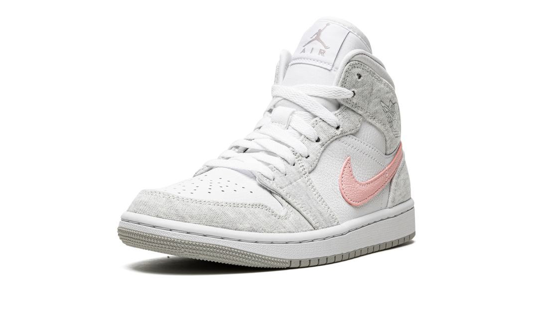 AIR JORDAN 1 MID WHITE LIGHT IRON ORE WOMENS
