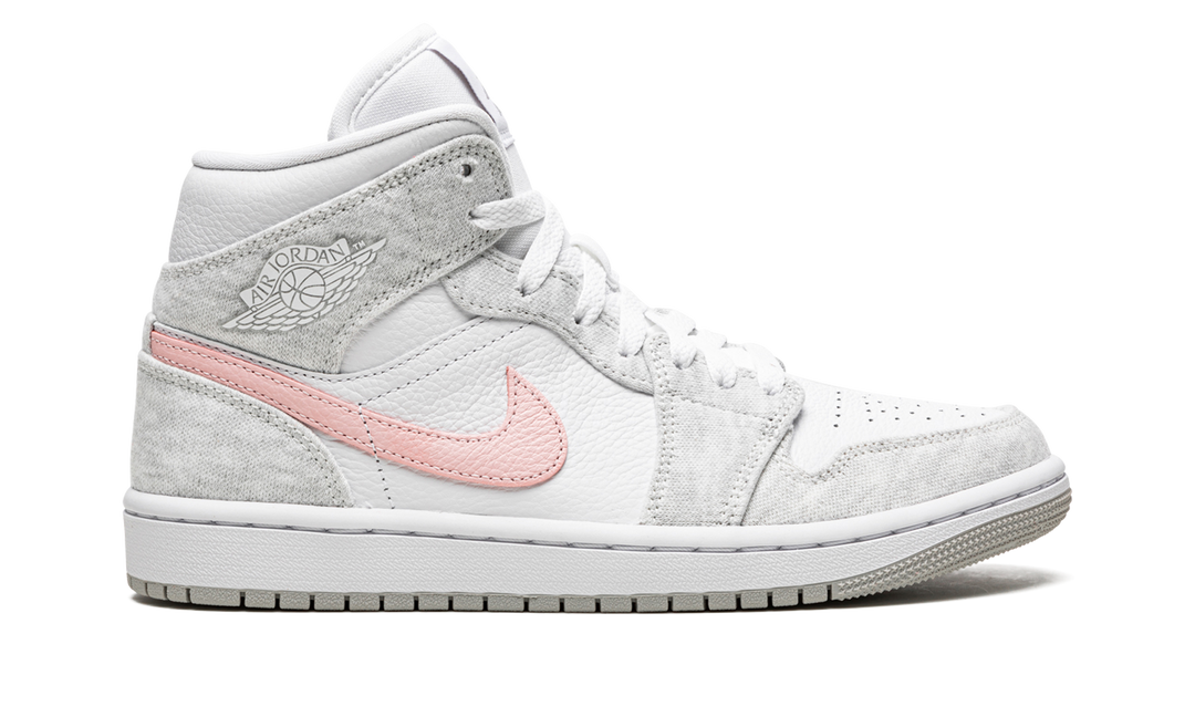 AIR JORDAN 1 MID WHITE LIGHT IRON ORE WOMENS
