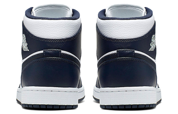 AIR JORDAN 1 MID WHITE METALLIC GOLD OBSIDIAN