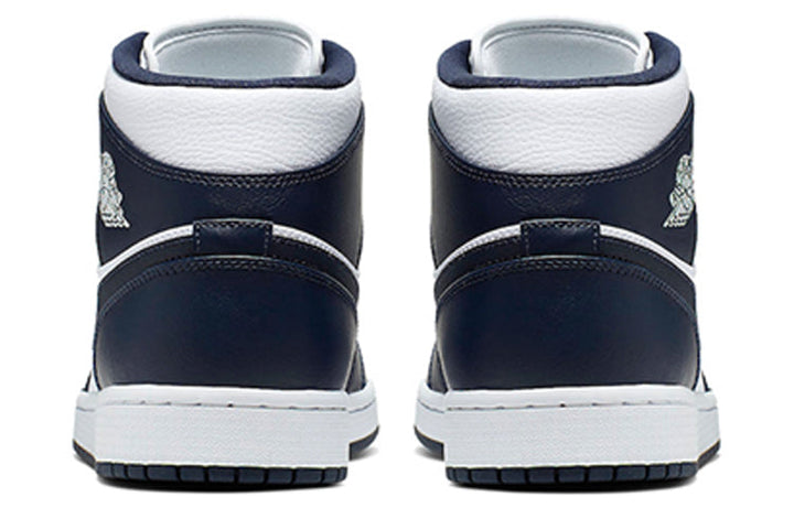 AIR JORDAN 1 MID WHITE METALLIC GOLD OBSIDIAN