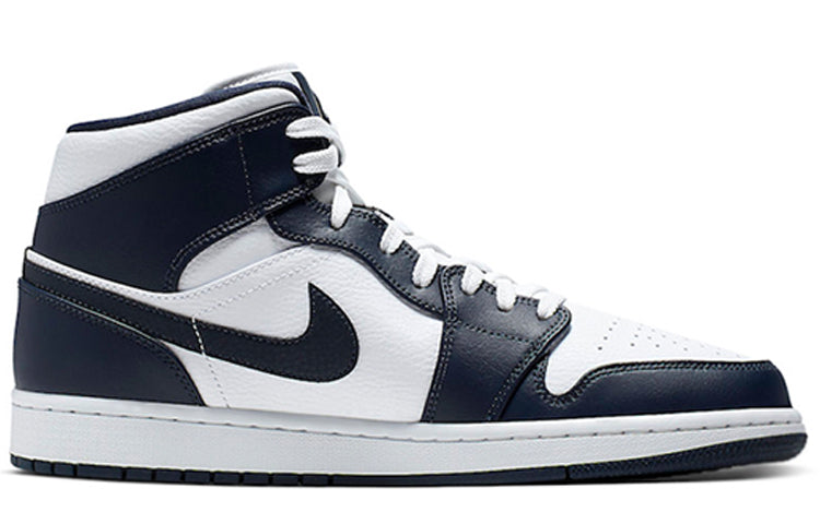 AIR JORDAN 1 MID WHITE METALLIC GOLD OBSIDIAN