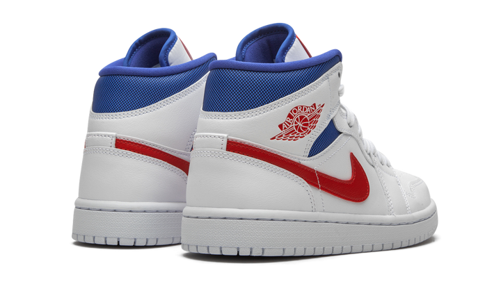 AIR JORDAN 1 MID WHITE RED ROYAL WOMENS